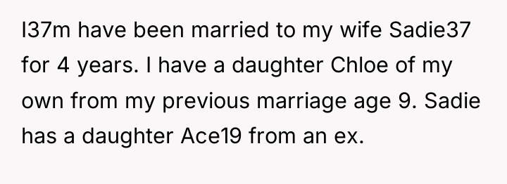 I37m have been married to my wife Sadie37 for 4...