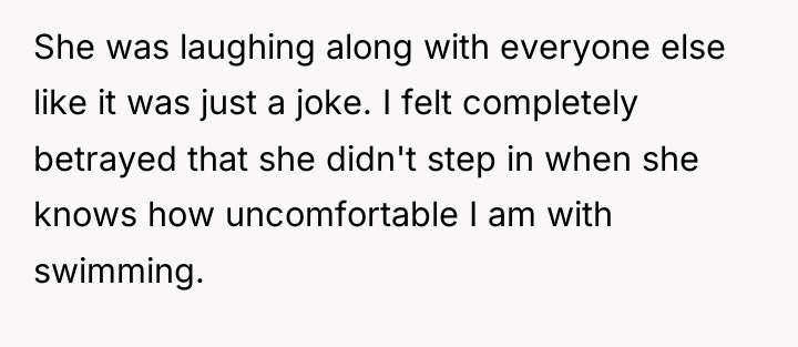 She was laughing along with everyone else like it was...