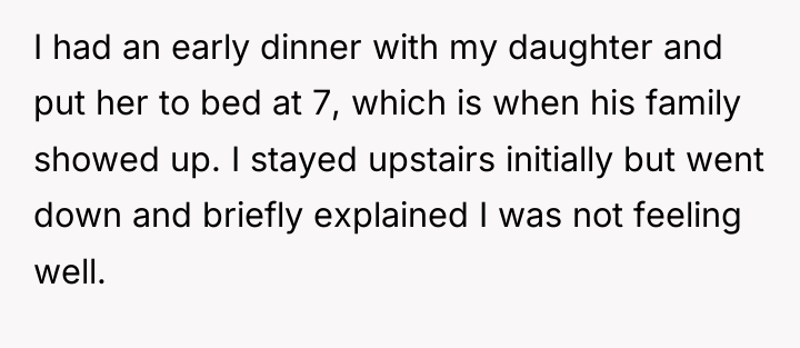 I had an early dinner with my daughter and put...