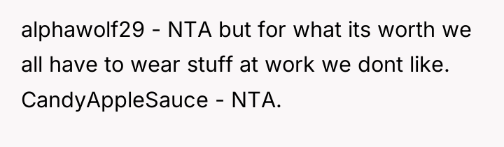 alphawolf29 - NTA but for what its worth we all...