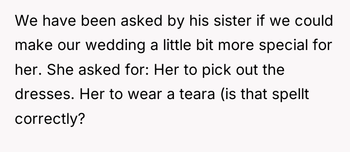 We have been asked by his sister if we could...