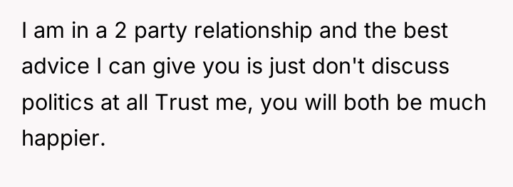 I am in a 2 party relationship and the best...