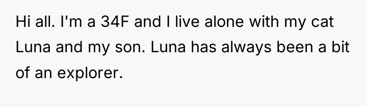 Hi all. I'm a 34F and I live alone with...