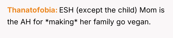 Thanatofobia ESH (except the child) Mom is the AH for...