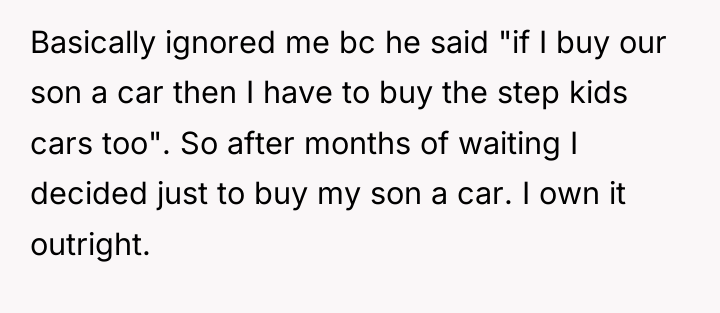 Basically ignored me bc he said "if I buy our...