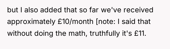 but I also added that so far we've received approximately...