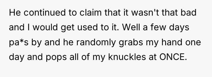 He continued to claim that it wasn't that bad and...