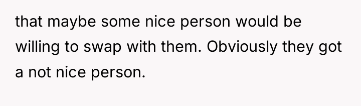 that maybe some nice person would be willing to swap...