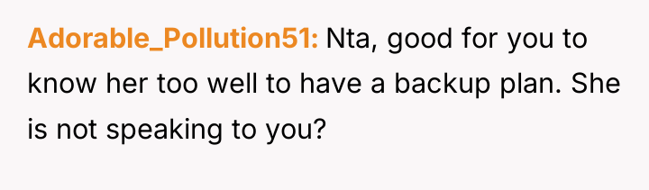 Adorable_Pollution51 Nta, good for you to know her too well...