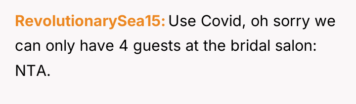 RevolutionarySea15 Use Covid, oh sorry we can only have 4...
