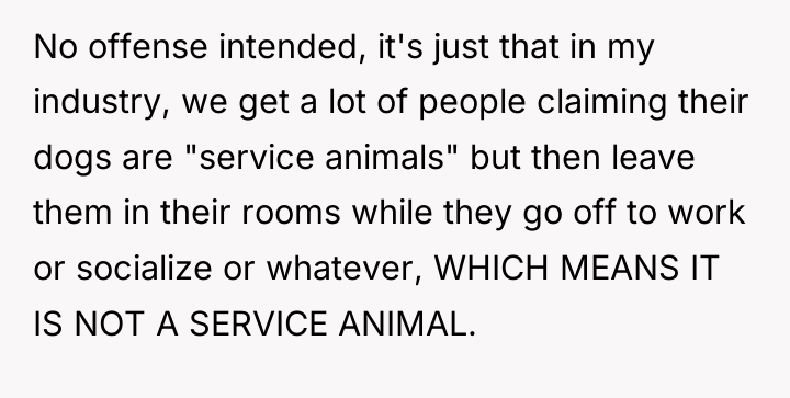 No offense intended, it's just that in my industry, we...