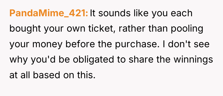PandaMime_421 It sounds like you each bought your own ticket,...