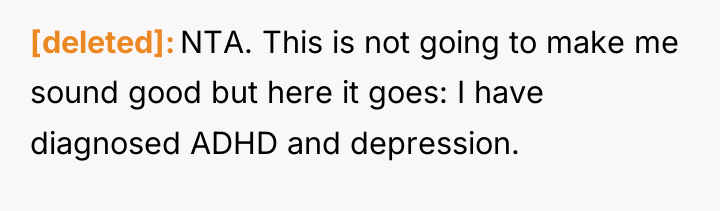 [deleted] NTA. This is not going to make me sound...