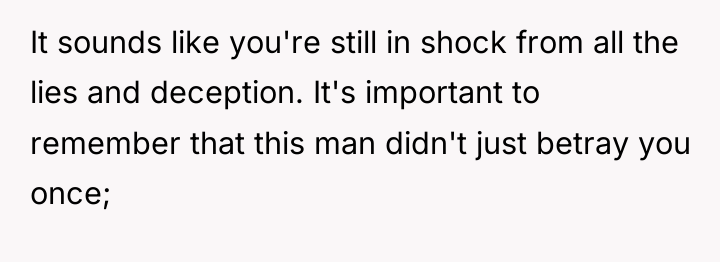 It sounds like you're still in shock from all the...