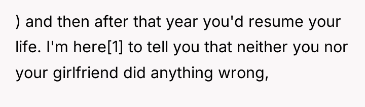) and then after that year you'd resume your life....