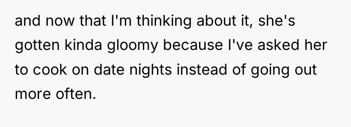 and now that I'm thinking about it, she's gotten kinda...