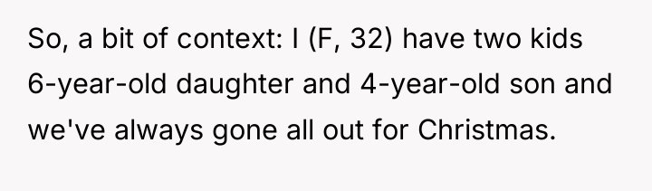 So, a bit of context: I (F, 32) have two...
