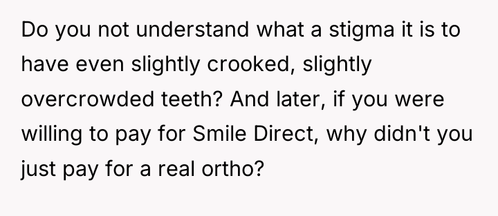 Do you not understand what a stigma it is to...