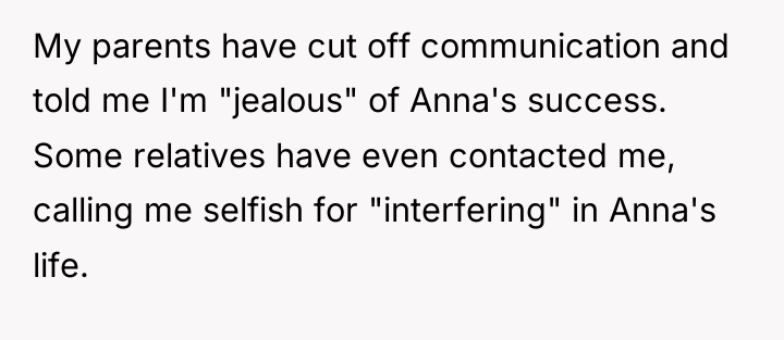 My parents have cut off communication and told me I'm...