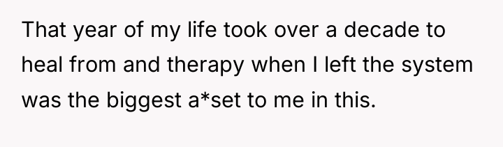 That year of my life took over a decade to...