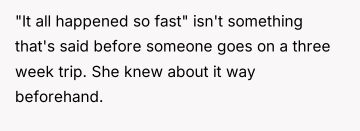 "It all happened so fast" isn't something that's said before...