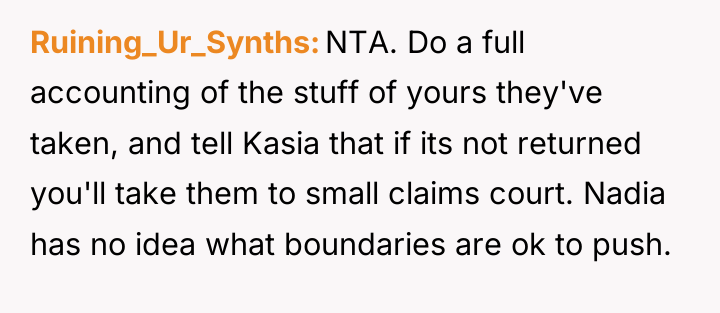 Ruining_Ur_Synths NTA. Do a full accounting of the stuff of...