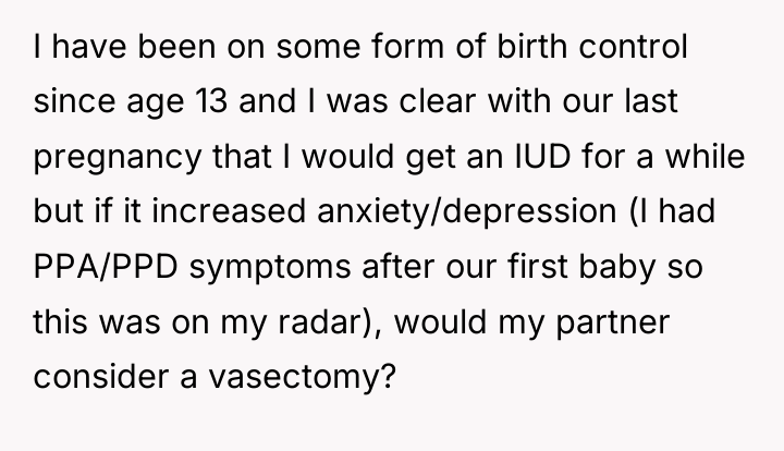 I have been on some form of birth control since...