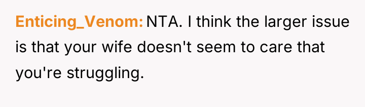 Enticing_Venom NTA. I think the larger issue is that your...
