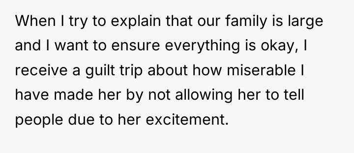 When I try to explain that our family is large...