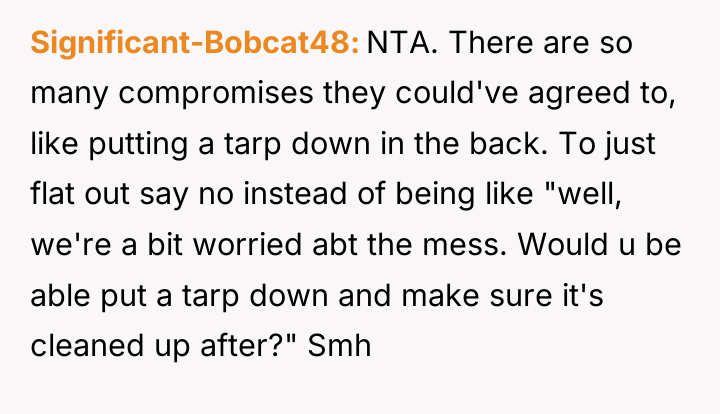 Significant-Bobcat48 NTA. There are so many compromises they could've agreed...
