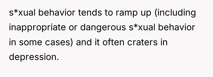 s*xual behavior tends to ramp up (including inappropriate or dangerous...