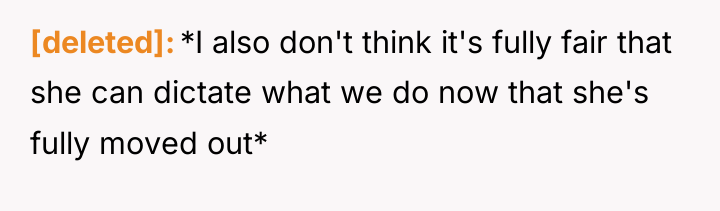 [deleted] *I also don't think it's fully fair that she...