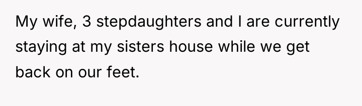 My wife, 3 stepdaughters and I are currently staying at...