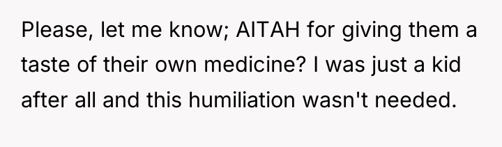 Please, let me know; AITAH for giving them a taste...