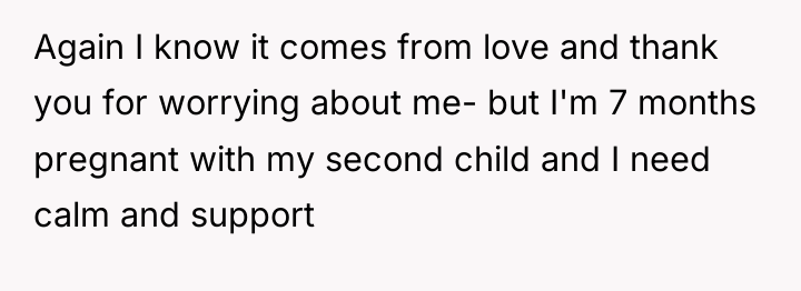 Again I know it comes from love and thank you...