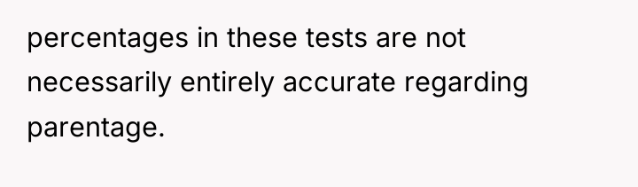 percentages in these tests are not necessarily entirely accurate regarding...