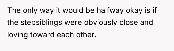 The only way it would be halfway okay is if...