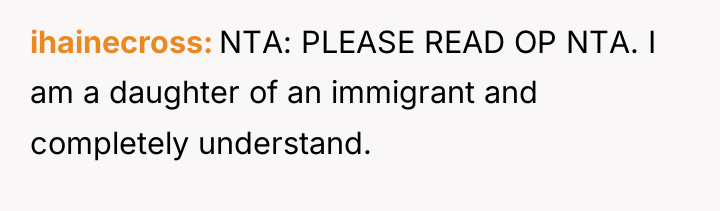 ihainecross NTA: PLEASE READ OP NTA. I am a daughter...