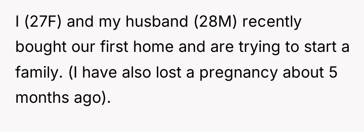 I (27F) and my husband (28M) recently bought our first...