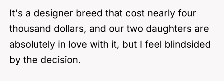 It's a designer breed that cost nearly four thousand dollars,...