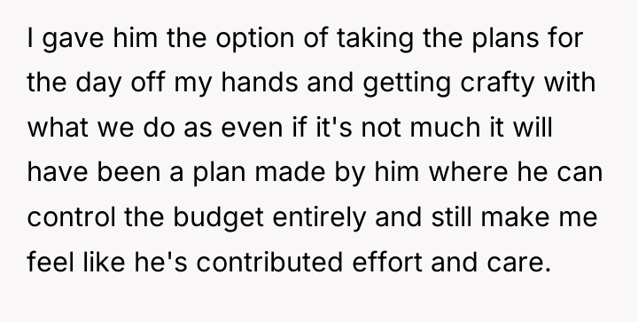 I gave him the option of taking the plans for...