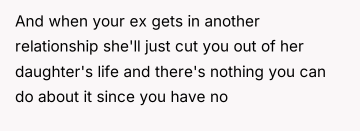 And when your ex gets in another relationship she'll just...