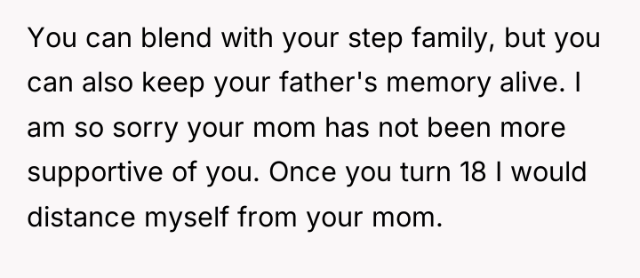 You can blend with your step family, but you can...