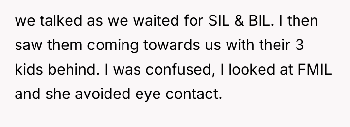 we talked as we waited for SIL & BIL. I...