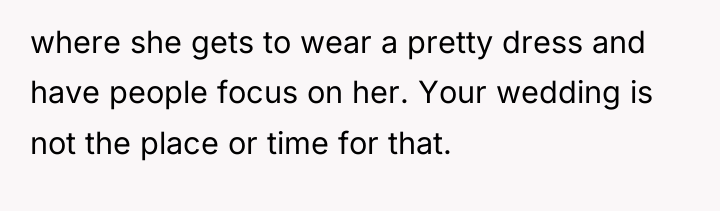 where she gets to wear a pretty dress and have...