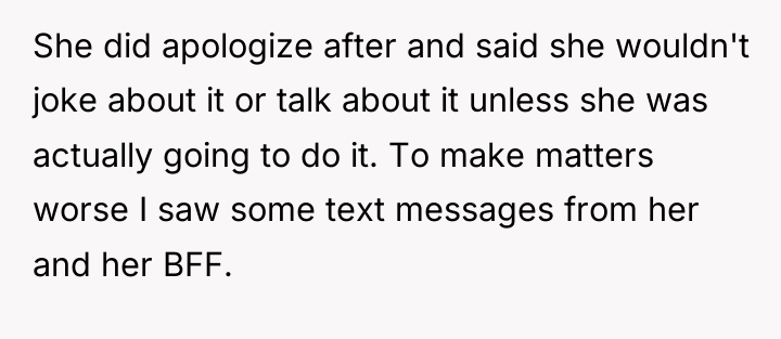 She did apologize after and said she wouldn't joke about...