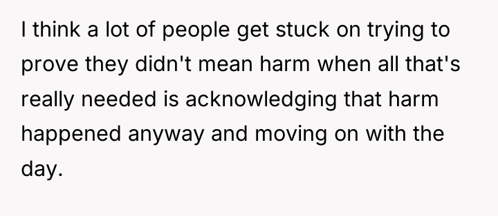 I think a lot of people get stuck on trying...