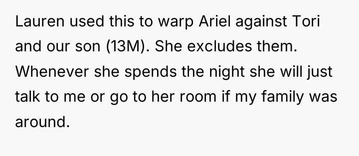 Lauren used this to warp Ariel against Tori and our...