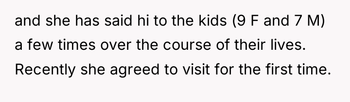 and she has said hi to the kids (9 F...