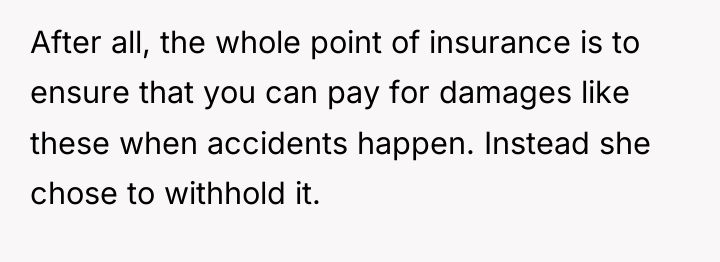 After all, the whole point of insurance is to ensure...